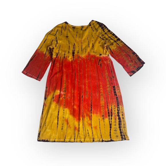 Y2K: new Lucky Brand 𒀭Batik Tie Dye T Shirt Dress 𒀭Jewel Tones 𒀭 12 XXS XS S - Picture 2 of 16